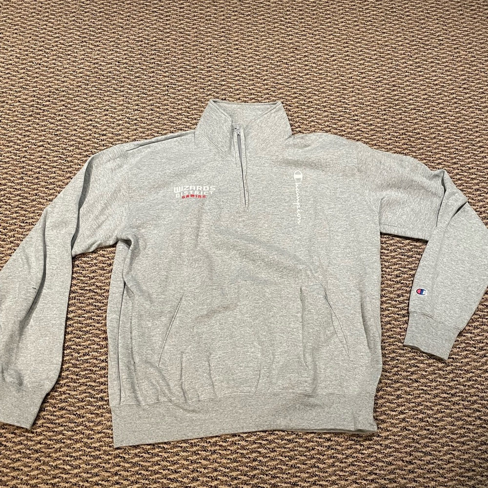 NEW light gray champion quarter zip sweatshirt